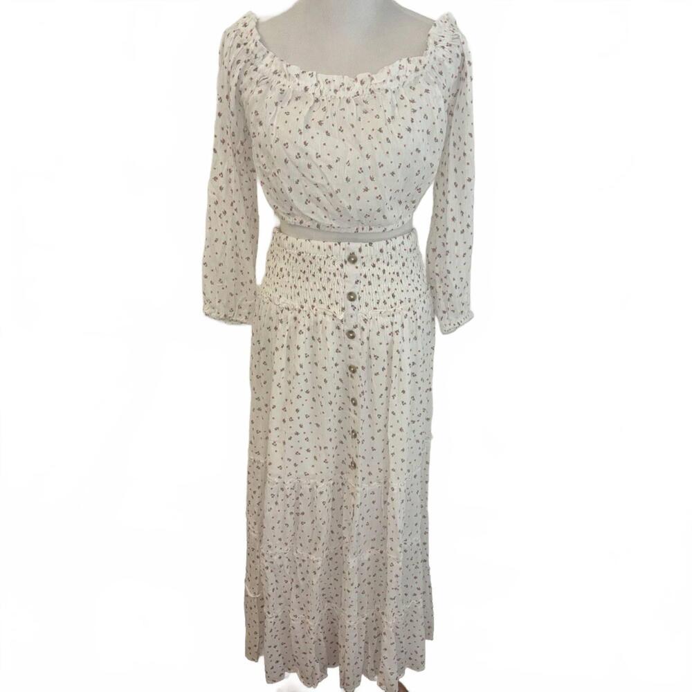 NEW EN CREME two-piece maxi skirt and top in white